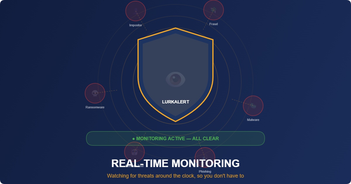 Illustration of a real-time monitoring system catching a remote access scam attempt